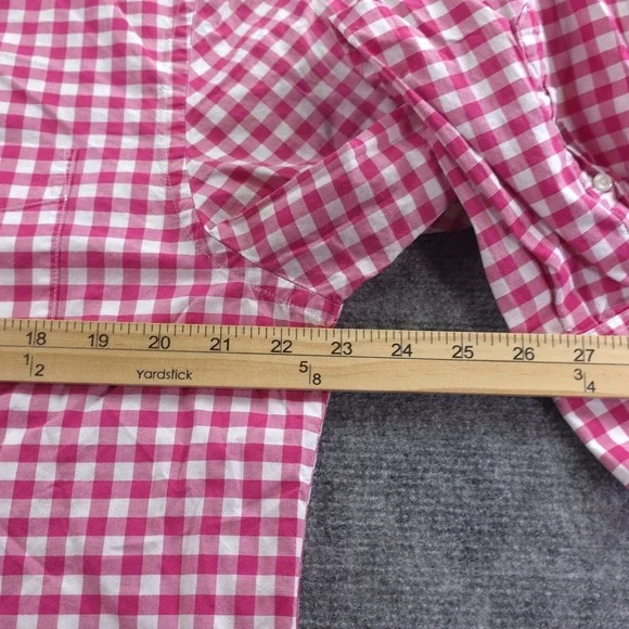 Bonobos Shirt Large Pink Check Long Sleeve Button Down Cotton Pocket - Picture 4 of 7